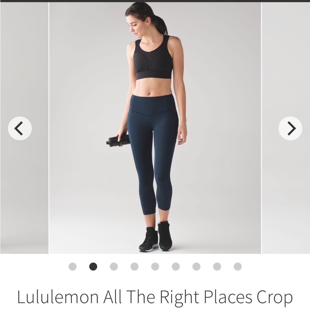 Lululemon NWT All the Right Places Crop size 6. Nocturnal Teal
